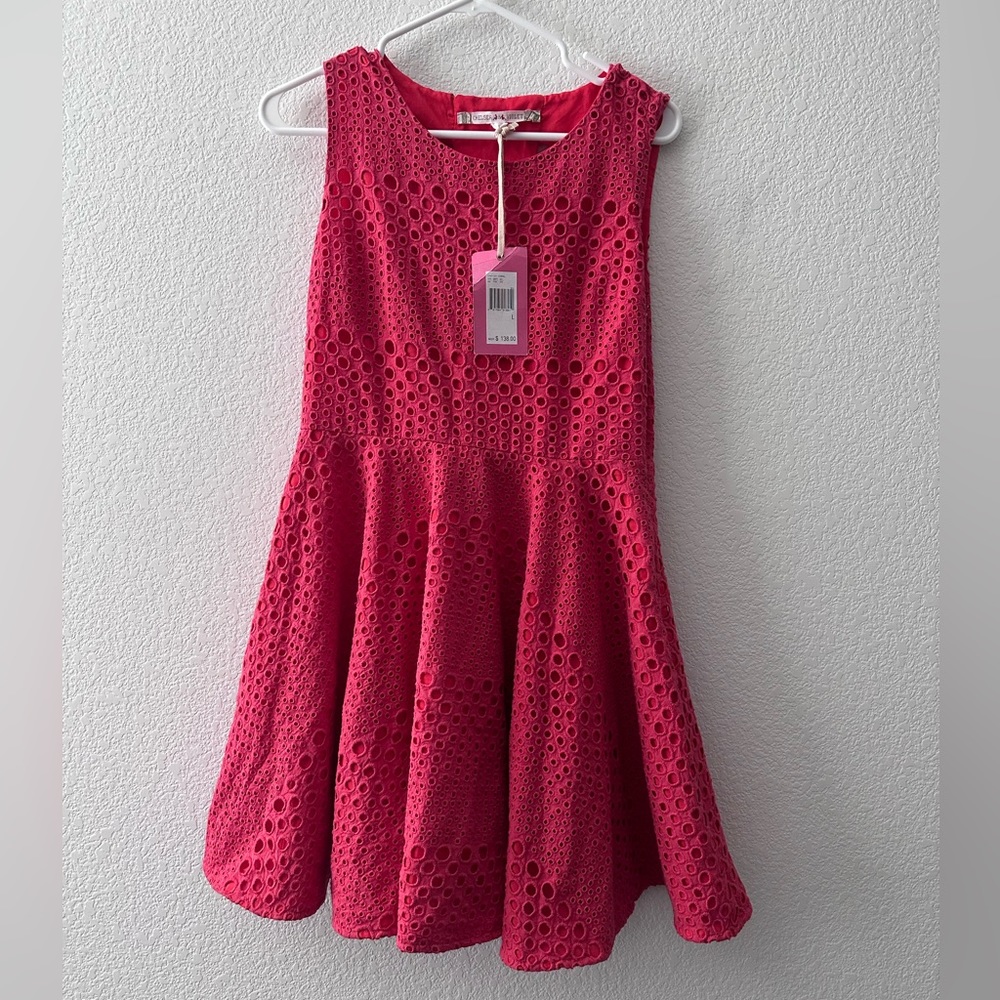 Chelsea & Violet Coral scalloped dress NWT